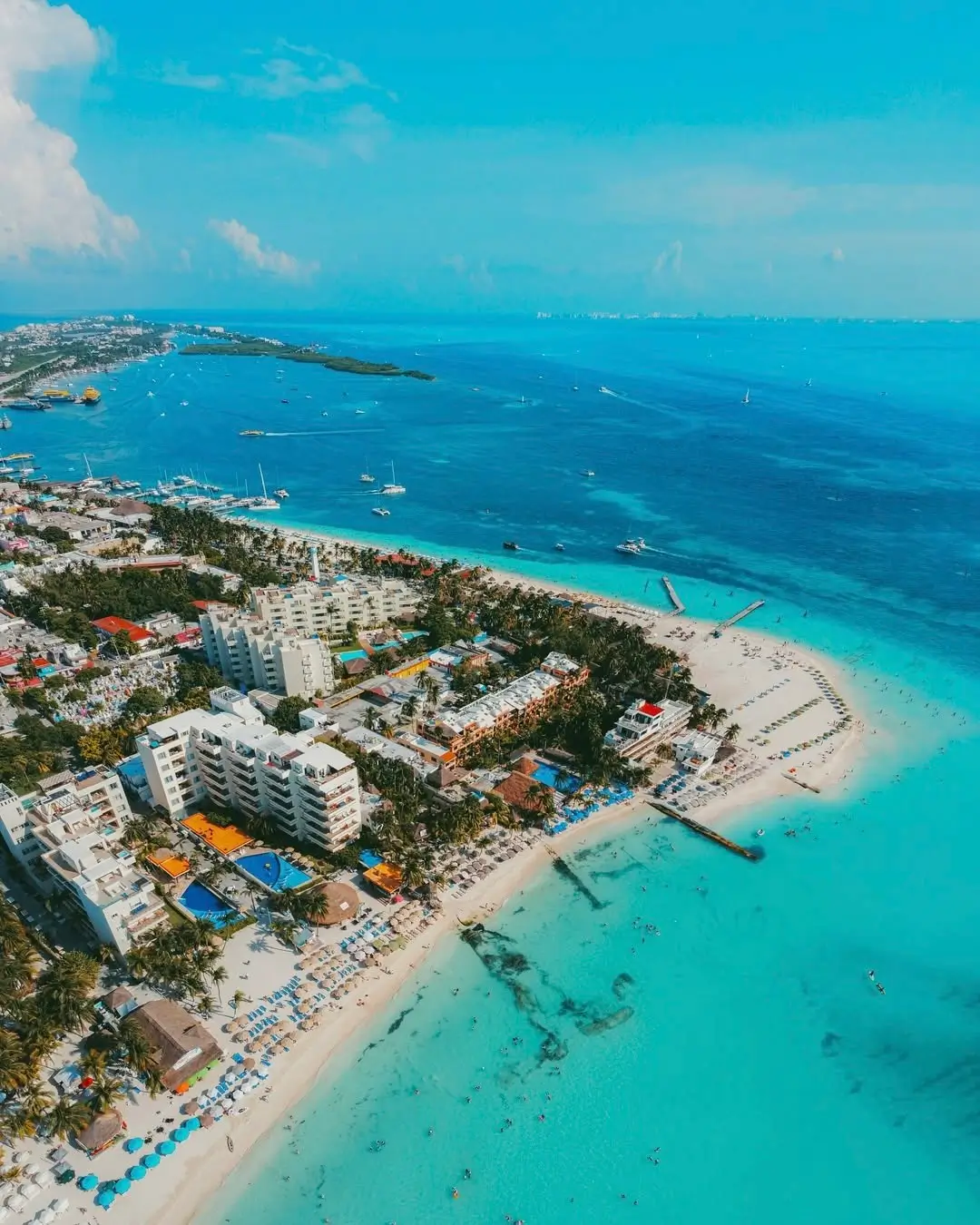 Playa Centro en Isla Mujeres - Sargazo Info