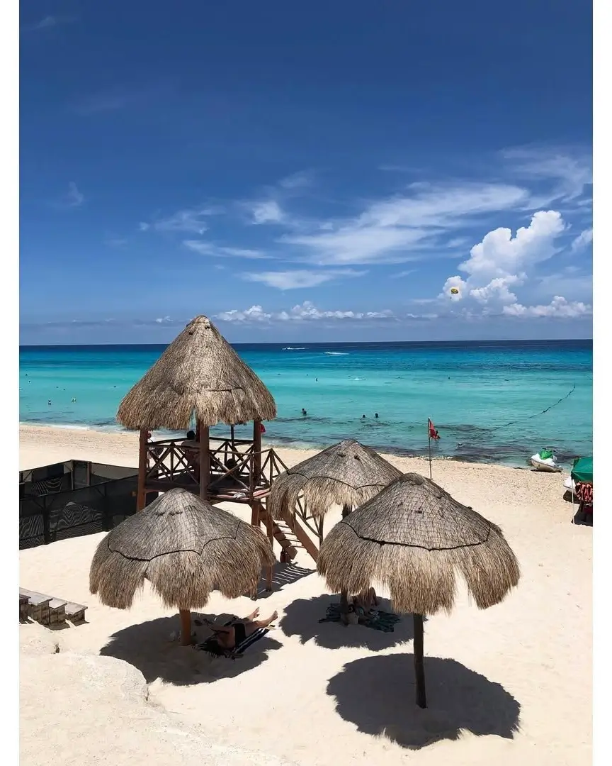 sargazo en playa ballenas en cancún