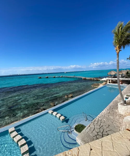 sargazo en parque garrafón cancun